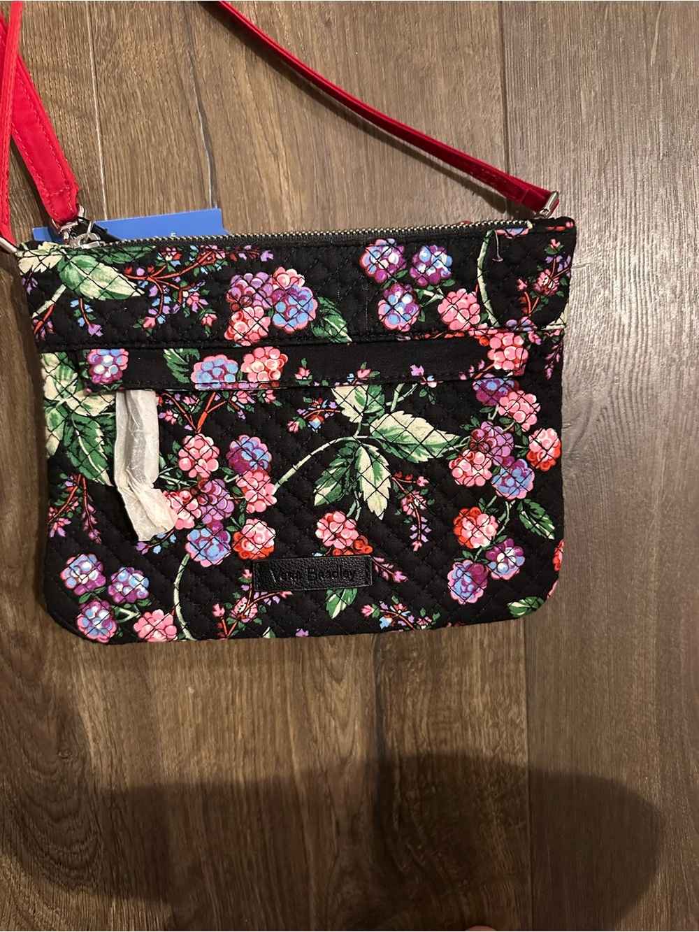 NWT Vera Bradley Iconic RFID Custom Crossbody Bag Wristlet in Winter Berry Red
